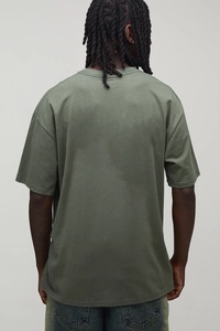 เสื้อยืดคอตตอนโอเวอร์ไซส์ผู้ชาย พิมพ์โลโก้ตามสั่ง แขนสั้น คอกลม สไตล์ลำลอง - Product Image 2