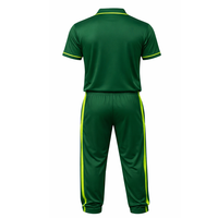 Uniforme de Cricket Sublimado Personalizado Más Vendido, Conjunto de Pantalones y Camiseta de Cricket Verde Lima de Alta Calidad, Transpirable y de Secado Rápido para Hombre