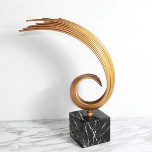 Nuevo diseño, escultura de aluminio navideña, Base de madera, decoraciones para el hogar, candelabros decorativos de Metal, tarros de velas, venta al por mayor - Product Image 1