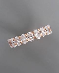 5x3mm Oval Cut Moissanite Full Eternity Band <b>Ring</b> in Gold or Silver | Wedding Anniversary Jewelry - Product Image 5