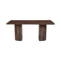 Table à manger rectangulaire en bois massif moderne, meubles de salle à manger faits à la main pour villa et bureau, design durable et élégant