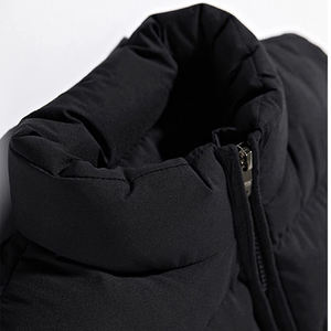 Chaqueta acolchada personalizada para hombre, abrigo ligero resistente al agua, con capucha, sin mangas, brillantes, para invierno - Product Image 4