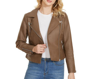 High Quality Wholesale <b>Women</b> Winter Leather <b>Jacket</b> Custom Design Full Sleeve Breathable Outdoor Street Wear Custom Color & Size - Product Image 1