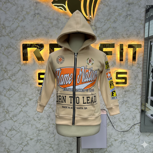 Sweat à capuche zippé de qualité durable, imprimé ivoire, fabriqué en usine à bas prix, sweats à capuche pour hommes, nouvel arrivage - Product Image 1