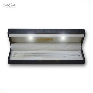 ชุดสร้อยคอเพชรธรรมชาติขนาด14K ทองคำขาว1.9มม. สร้อยคอเพชรกลมสำหรับงานแต่งงานผู้ผลิตและผู้จัดจำหน่าย - Product Image 2