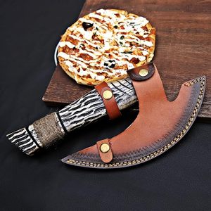 2025 personnalisé acier au carbone Viking Pizza Cutter hache industrielle Rocker Slicer Chef couteau Premium Pizza Cutter outil cadeau pour hommes - Product Image 2