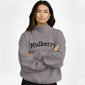 Streetwear Women Autumn/Winter Long Sleeves Knitted Oversized Mockneck Pullover Front Casual Fit <b>Top</b> for Modern Everyday Fashion - Product Image 1