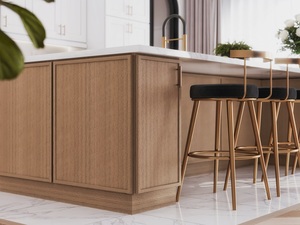 Gabinete de Cocina Modular RTA de Madera Maciza con Acabado Gris Brillante Estilo Shaker Americano de Fabricante Vietnamita - Product Image 5