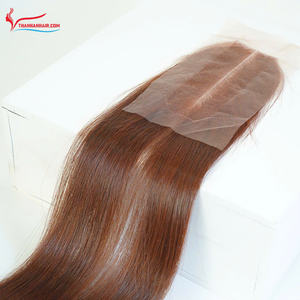 วิกผมคนจริงชาวเวียดนามแบบตรงขอบลูกไม้โปร่งแสงทรงตรงขนาดกลาง2x4 2X6 - Product Image 4