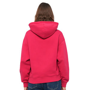 Sudaderas con capucha para mujer, estilo casual, holgadas, con logotipo personalizado, cordón ajustable, suaves, transpirables, térmicas, de algodón, estilo urbano moderno - Product Image 2