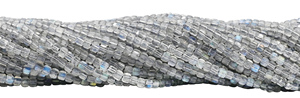 Chaîne de perles en labradorite facettée en forme de cube, 2-2,5 mm, perles de pierres précieuses naturelles pour la fabrication de bijoux - Product Image 3