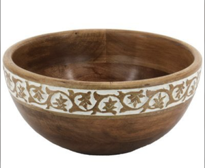 Bol de service à salade en bois d'acacia fait à la main personnalisé nouveau style de bol de service en bois poli prix de gros pour les fêtes à la maison utilisation - Product Image 5