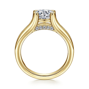 Anillo de compromiso de diamante de corte redondo cultivado en laboratorio Anillo de regalo de lujo de moda de oro sólido de 18 quilates para mujer Certificado IGI - Product Image 2