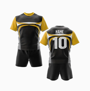 Offre Spéciale unisexe personnalisable Rugby uniforme ensemble respirant personnalisé impression numérique 100% Polyester équipe Jersey Shorts séchage rapide - Product Image 5
