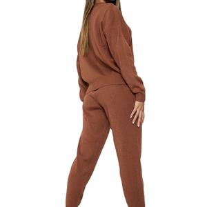 Long Sleeve Fleece Women <b>Plain</b> <b>Tracksuit</b> 2pcs Set Printed 100% Cotton Sublimation Track Suit <b>Tracksuit</b> - Product Image 4