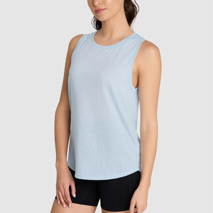 Vente en gros de débardeurs en coton sans manches pour femmes, vêtements de sport d'été respirants de haute qualité avec impression de logo personnalisé - Product Image 5
