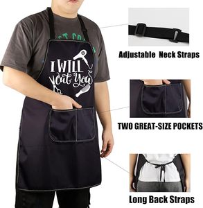Delantal de estilista Te cortaré Delantal de salón con bolsillo Delantal ajustable para peluquería - Product Image 3