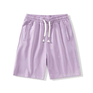 Short de jogging de couleur unie de style High Street pour hommes, avec logo personnalisé, tenue décontractée 100% coton pour l'été - Product Image 1