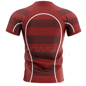เสื้อรักบี้ผู้ชายแบบสั่งทำพิเศษ ระบายอากาศได้ดี คุณภาพสูง แบบซับลิเมชั่น ฟุตบอลคุณภาพเยี่ยม OEM รับผลิตตามแบบ ชุดรักบี้ใหม่ ขายส่ง - Product Image 4