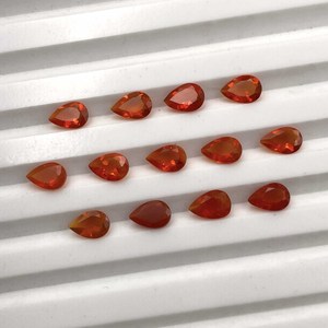 Lot de pierres précieuses en vrac avec opale de feu mexicaine naturelle 3-7 MM de haute qualité Orange pour la fabrication de bijoux Certificat IGI - Product Image 2