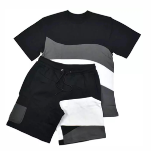Conjunto de pantalones cortos transpirables de verano para Hombre con camiseta de manga corta Patrón sólido Ropa de 2 piezas - Product Image 6