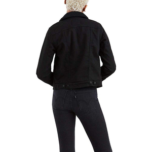 Chaqueta vaquera clásica de Otoño de talla grande para mujer con cuentas de perlas, abrigo vaquero de moda con manga larga suelta, chaqueta acolchada de invierno - Product Image 4