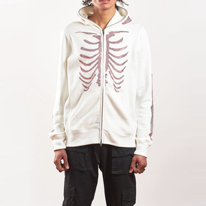 Meilleure vente de sweat à capuche zippé pour hommes, conception unique, tissu en coton éponge doux, nouveauté, haut chaud pour l'hiver, teint uni, nouvelle impression - Product Image 3