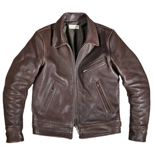 Chaqueta de cuero de oveja de cuero genuino para hombre, tendencia Retro Vintage, capa superior de grano completo, chaquetas impermeables a prueba de viento FCY - Product Image 1