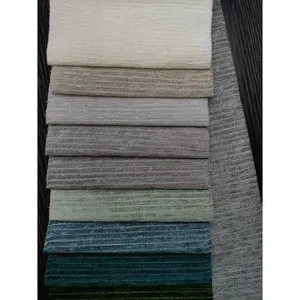 Lixiang 100% polyester stripe jacquard chenille rainbow fabric for sofa