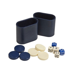Gobelet à dés en cuir personnalisé en gros pour usine – Ensemble de gobelets à dés en cuir PU doublés de feutre silencieux avec dés - Product Image 2