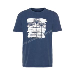 Camiseta de Manga Corta para Hombre, 240 GSM, 100% Algodón, Lavado Ácido, Color Sólido, Corte Regular, Cuello Casual, Transpirable, Ligera, de Secado Rápido - Product Image 1