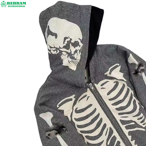 Sweat-shirts à capuche gaufrés pour adultes, fabrication pakistanaise, impression numérique de haute qualité, molleton de coton 400 GSM, tissu éponge français, séchage rapide - Product Image 2