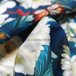 Sang Trọng 3D Hoa Vải Lụa 100D 153Cm Chiều Rộng Mềm Mại Mịn Thoáng Khí Dệt May Cho May - Product Image 5