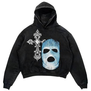 Sudadera con capucha y cremallera para hombre, 100% algodón, de corte holgado, gruesa, impermeable, con bordado personalizado y serigrafía en relieve, de fabricante OEM - Product Image 4