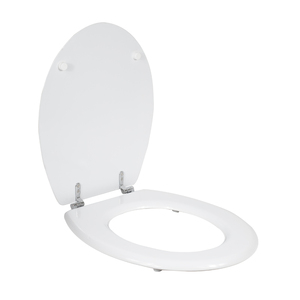 Lusso 36x43cm coprisedile in legno bianco universale per bagno WC - Product Image 2