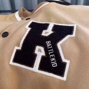 OEM personalizado hombres Vintage Letterman Varsity chaqueta de talla grande recortada Cadena de béisbol Chenille bordado invierno piel Decoración - Product Image 5