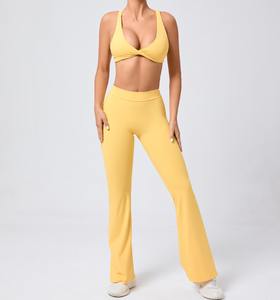 สปอร์ตบราเว้าหลังเซ็กซี่สำหรับผู้หญิงเสื้อครอปแขนกุดแห้งเร็วเสื้อทรงครอปไซส์ใหญ่พิเศษดีไซน์เซ็กซี่แบบกลับด้านได้ - Product Image 3