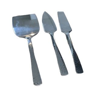 Bright Collection Premium Design Cheese Tool Stainless <b>Steel</b> <b>Cutter</b> Spreaders Fork Green Resin Handle With Gold Blade Set - Product Image 4