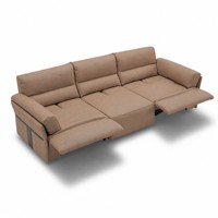 Canapé inclinable électrique 2-3 places en tissu de haute qualité, ensemble de salon moderne, mobilier fonctionnel inclinable électriquement