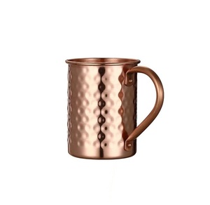 Top Seller Eco-Friendly Shiny Silver Moscow Mule Mug for Bars, Hammered Metal Drinkware with Handle for Restaurants & Hotels - Product Image 3