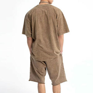 ชุดกางเกงขาสั้นกีฬาผู้ชายขายดี รับทำโลโก้ ล้างสีแบบ Acid Wash แห้งเร็ว เหมาะสำหรับฤดูร้อน ขนาดสั่งทำได้ ชุดกางเกงขาสั้นใหม่ ปรับแต่งได้ - Product Image 2