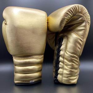 Gants de boxe en cuir véritable doré avec lacets, fonctionnalités intelligentes, performance, entraînement en extérieur, évacuation de l'humidité, respirant, séchage rapide - Product Image 5