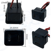 Double couche TYPE C Femelle Base Type c Prise femelle USB Prise de charge de la lampe Prise d'alimentation