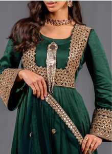 Vente chaude Nouveau Design Dames Mode Robe Brodée Femmes Robes Décontractées Pantalons Ensembles Dernière Arrivée Afghani Frock Fermeture Éclair - Product Image 6