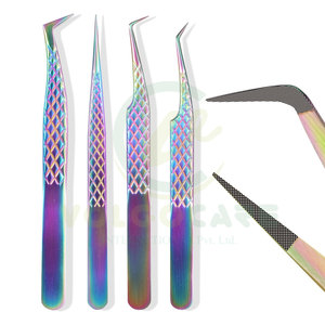 2024 ensemble de 6 pinces à souder inversées en céramique de précision fabriquées avec des pointes pointues et incurvées en acier inoxydable ensemble de pinces à épiler - Product Image 3