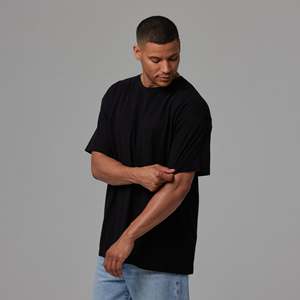 T-shirt lourd personnalisé de haute qualité 100% coton T-shirts pour hommes vierges T-shirts à col rond surdimensionnés à épaules tombantes - Product Image 4