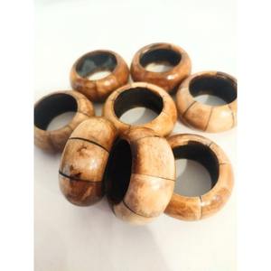 Servilleta de cuerno de búfalo de forma redonda muy pulida, hecha a mano, diseño clásico, servilleteros de cuerno de búfalo Natural, nuevo aspecto - Product Image 1