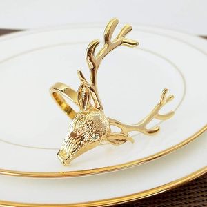 Anneaux de serviette ronds de luxe en métal or argent pour décoration de table de mariage porte-serviettes fête de mariage - Product Image 6