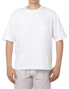 Camiseta de algodón 100% con hombros caídos de gran tamaño, camiseta de manga corta con cuello redondo, camiseta de talla grande para hombre con hombros caídos - Product Image 4