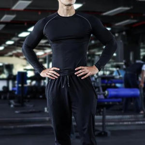 Top de entrenamiento físico de gimnasio de manga larga para hombre de alta calidad Nuevo diseño de cuello redondo en blanco para correr y sudaderas - Product Image 6